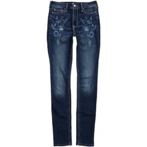 Hollister flower embroidered High-Rise super skinny Jeans (3R)
